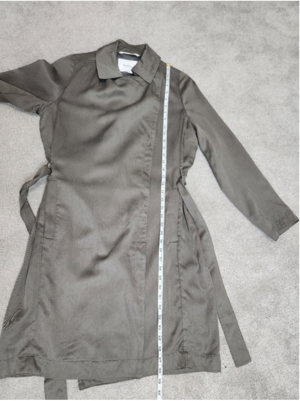 Aritzia Babaton Maximo Trench Coat Sz L Lightweight Professional Preppy Office - Picture 14 of 16